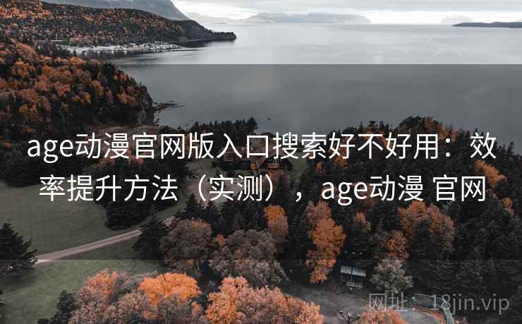 age动漫官网版入口搜索好不好用：效率提升方法（实测），age动漫 官网