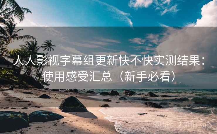 人人影视字幕组更新快不快实测结果：使用感受汇总（新手必看）