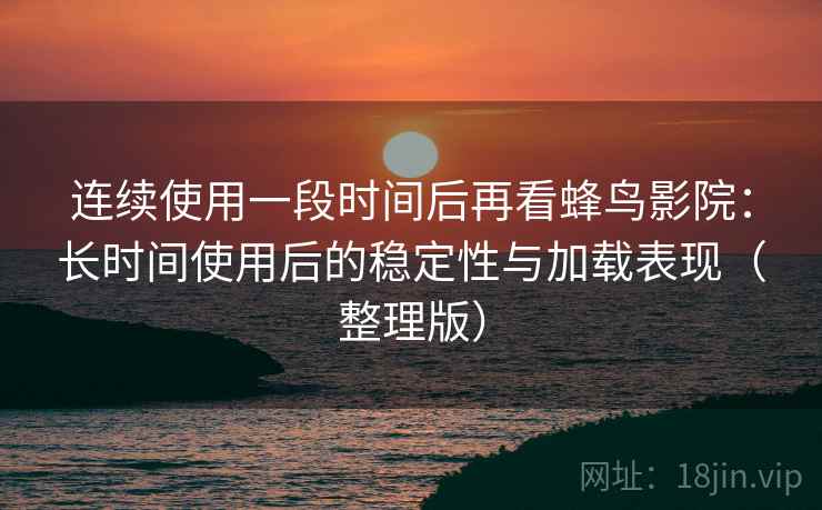 连续使用一段时间后再看蜂鸟影院：长时间使用后的稳定性与加载表现（整理版）