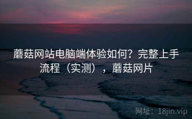 蘑菇网站电脑端体验如何？完整上手流程（实测），蘑菇网片