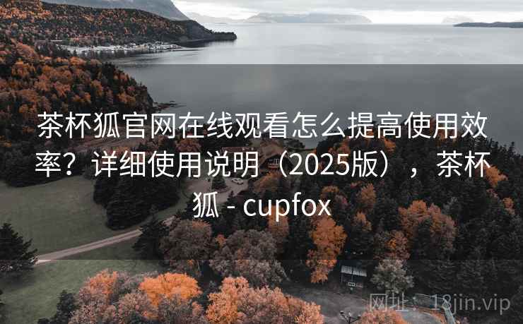 茶杯狐官网在线观看怎么提高使用效率？详细使用说明（2025版），茶杯狐 - cupfox